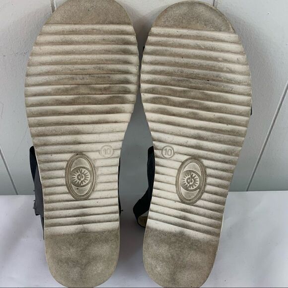 Womens Earth Spirit Size 10 Double Strap Gelron Cushion Platform Sandal Pewter - Picture 7 of 8